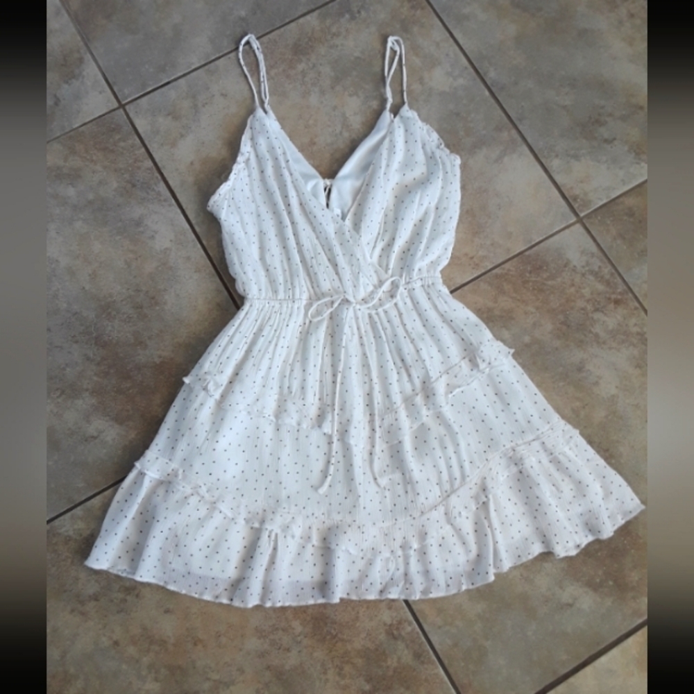 Black And White Polka Dot Mini Sundress.